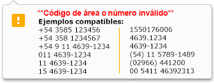 error de número